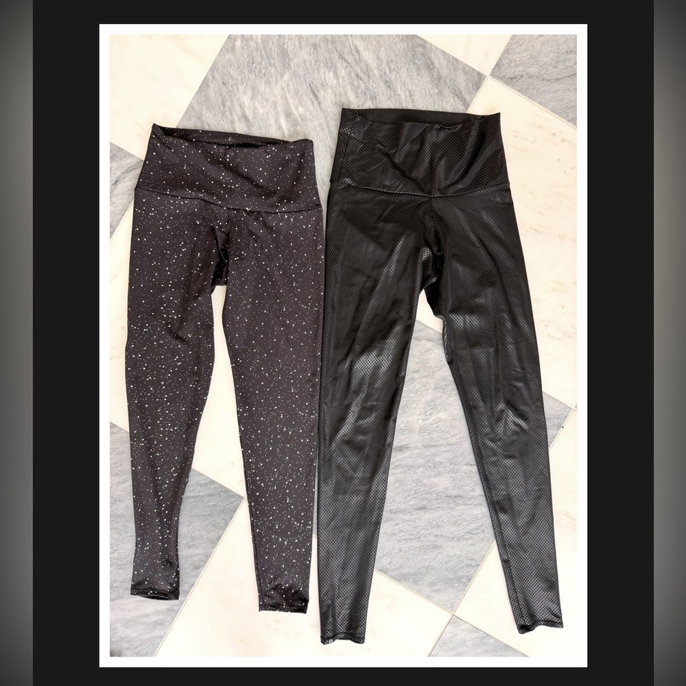 Onzie Black Diamond & Iridescent Confetti Leggings Bundle